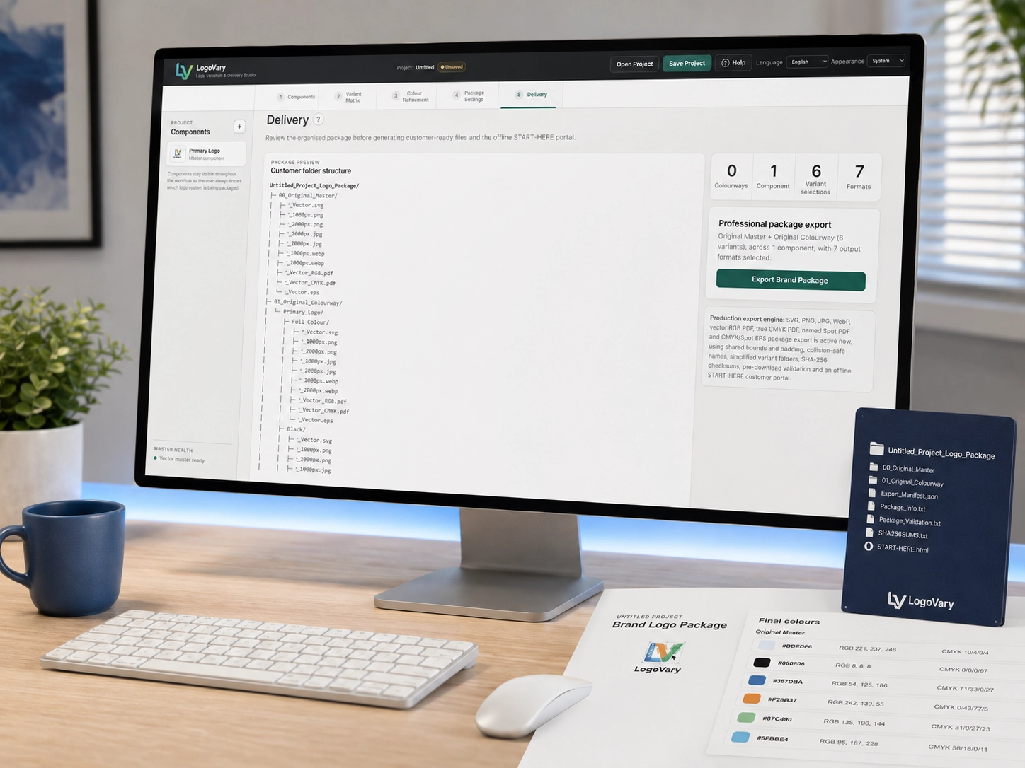 LogoVary Delivery and Export